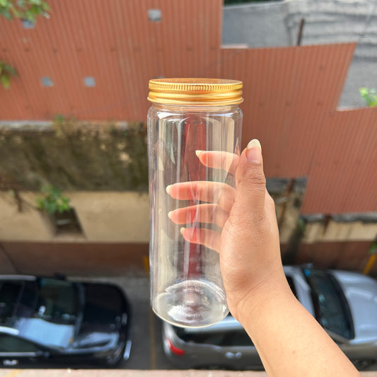 Plastic Jars With Gold Cap (250ml)