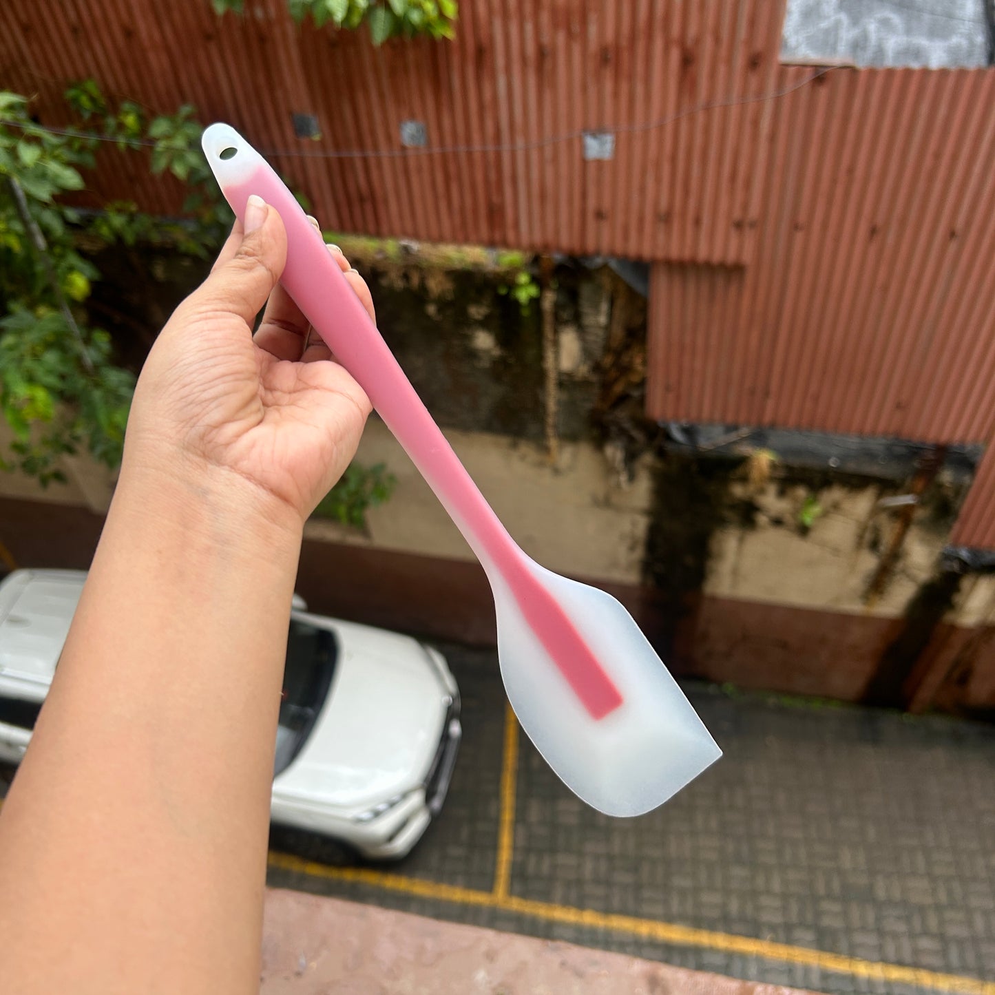 Long Handle Ombré Silicon Spatula (1pc)
