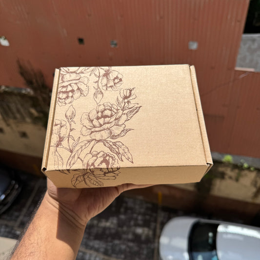 Rectangle Floral Corrugated Box (10pc)