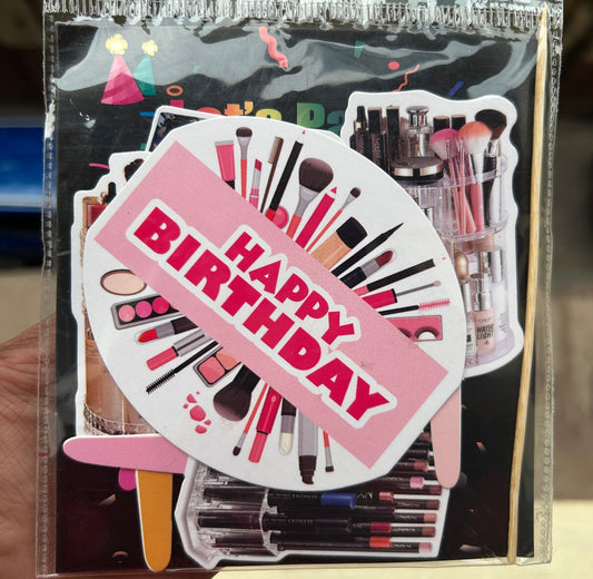 Makeup Paper Theme Cake Topper