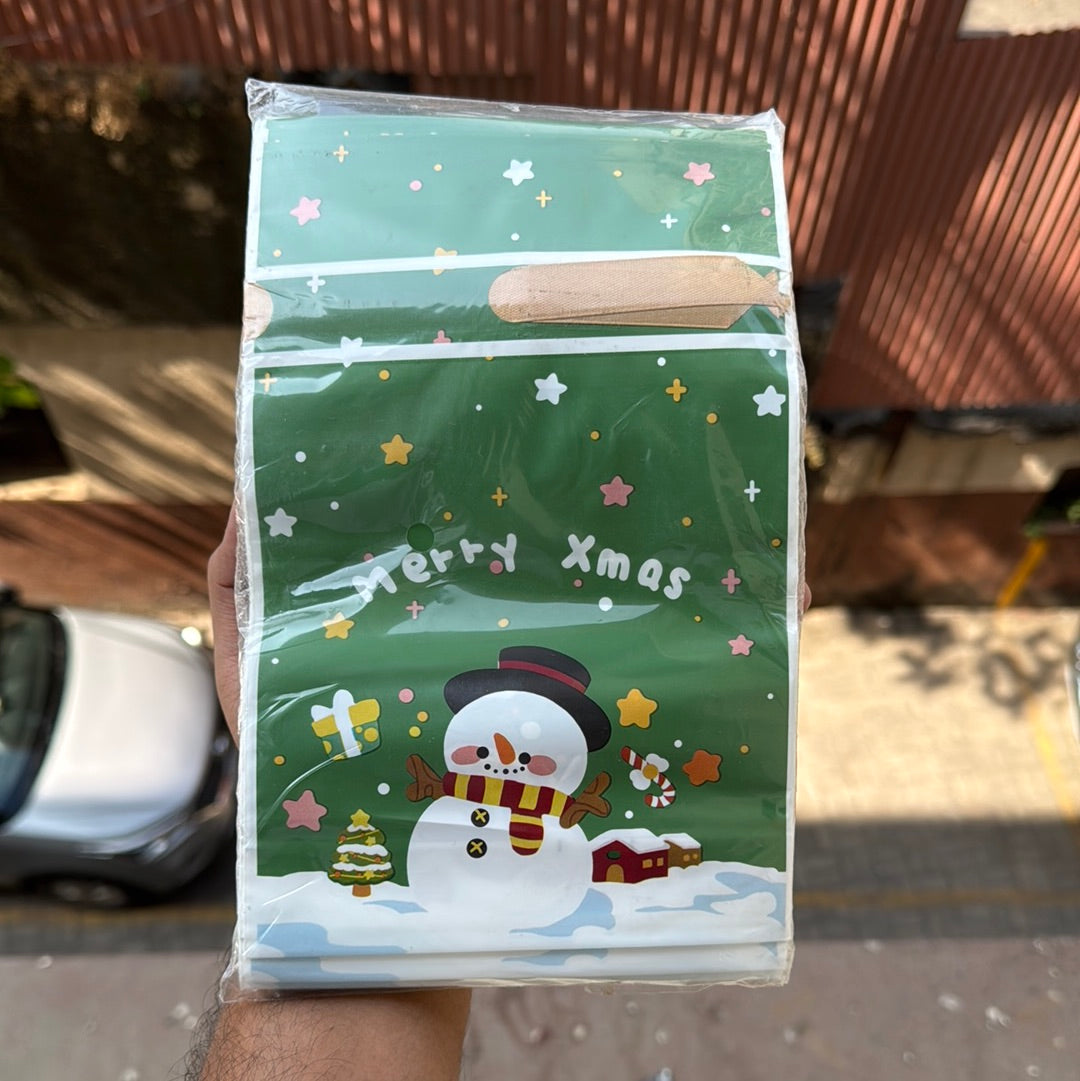 Christmas Cookie Pouch With Ribbon Random Print (50pc)