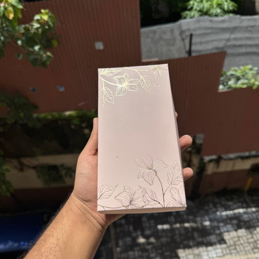 Pastel Petals Collection - 8 Cavity Size Brownie Box Peach (10pc) Top Bottom