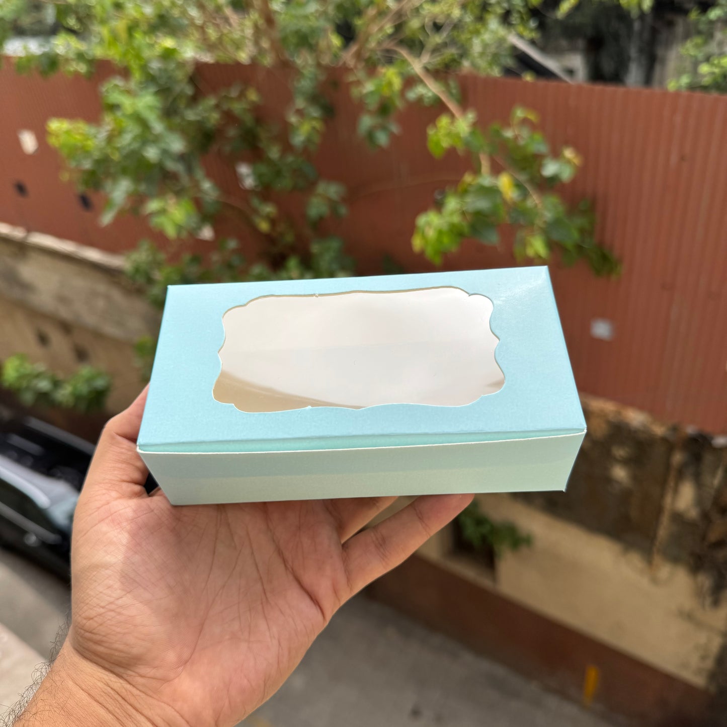Pastel Sky Blue 2 Brownie Box (10pc)