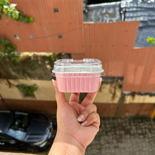 Pink Square Foiled Bakeable Cup (10pc)