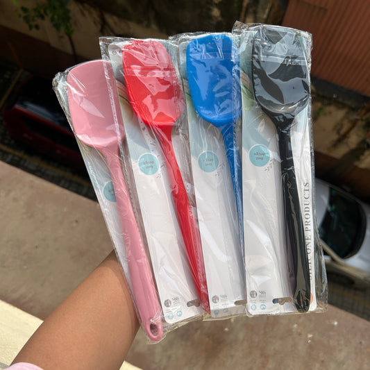 Spoon Silicon Spatula (1pc) Random Colour