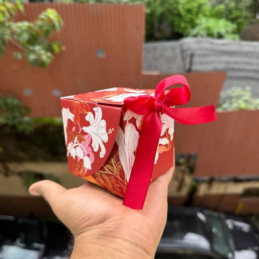 Pretty Floral Box for Candles / Chocolates / Jewellery With Ribbon (10pc)