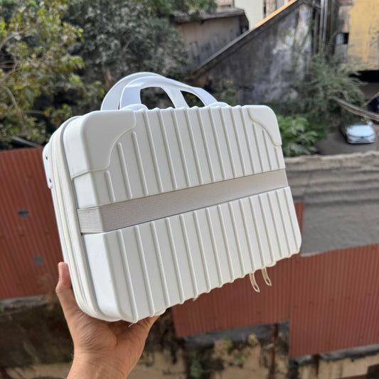 Pearl White Mini Suitcase Packaging For Hamper 1pck