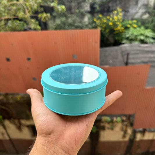 Blue Round Dream Tin With Window