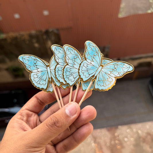 Blue Aesthetic Butterfly Paper
