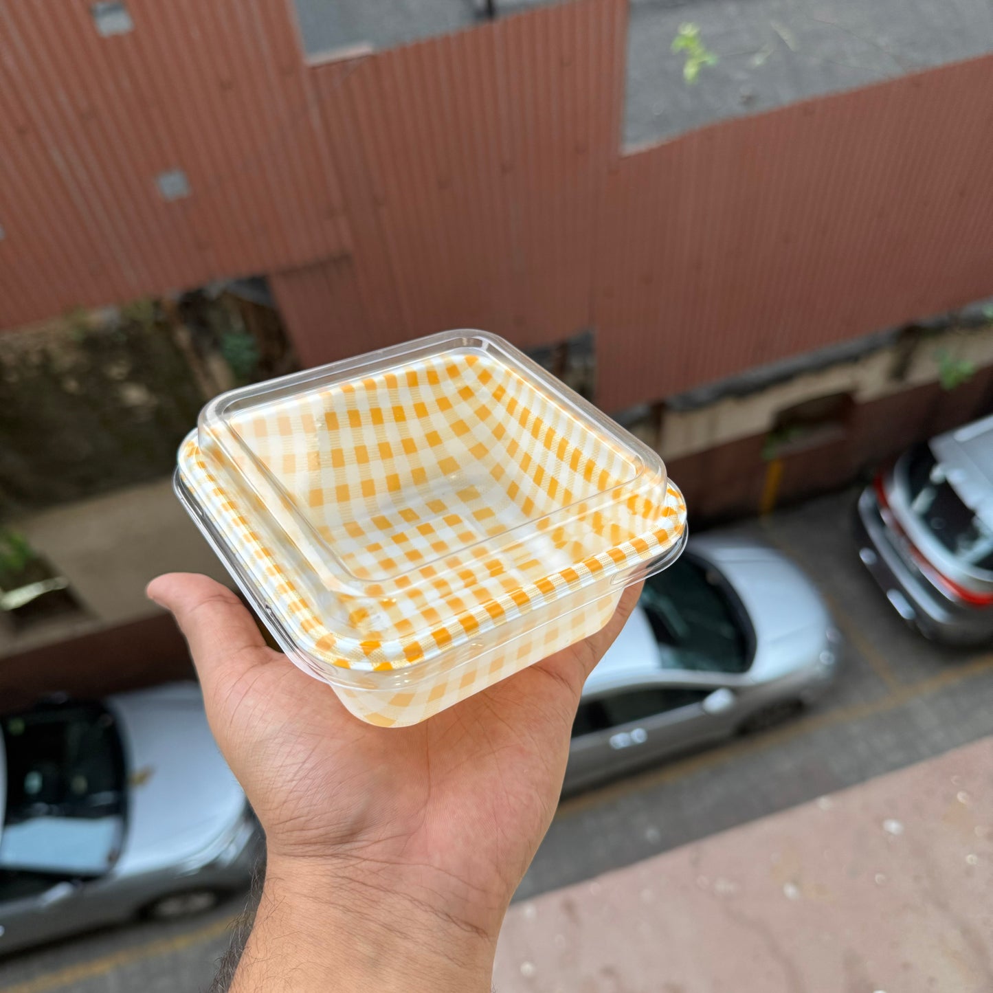 Square Container With Transparent Lid (10pc)