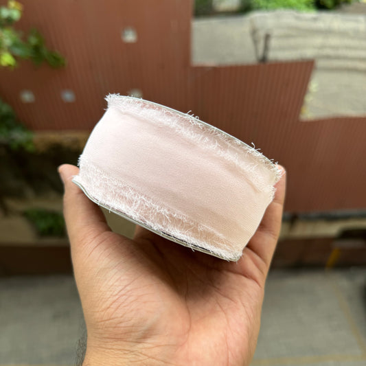 Light Pink Chiffon Ruff Edge Ribbonh