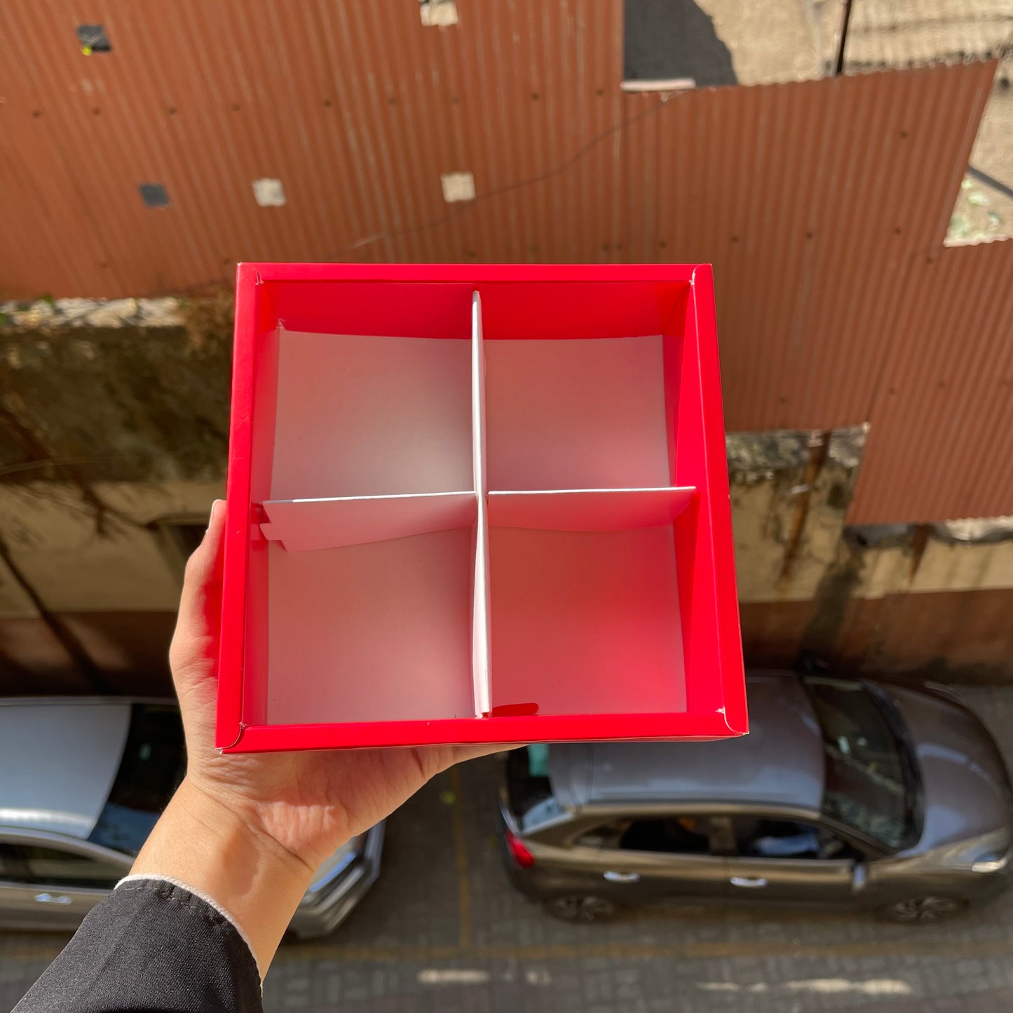 4 Brownie Partition Red Slider Box (10 pc)