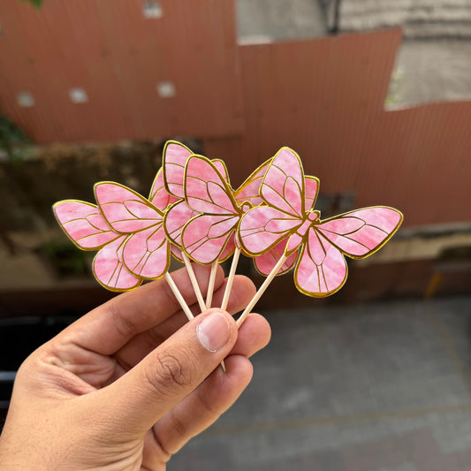 Pink Aesthetic Butterfly Paper