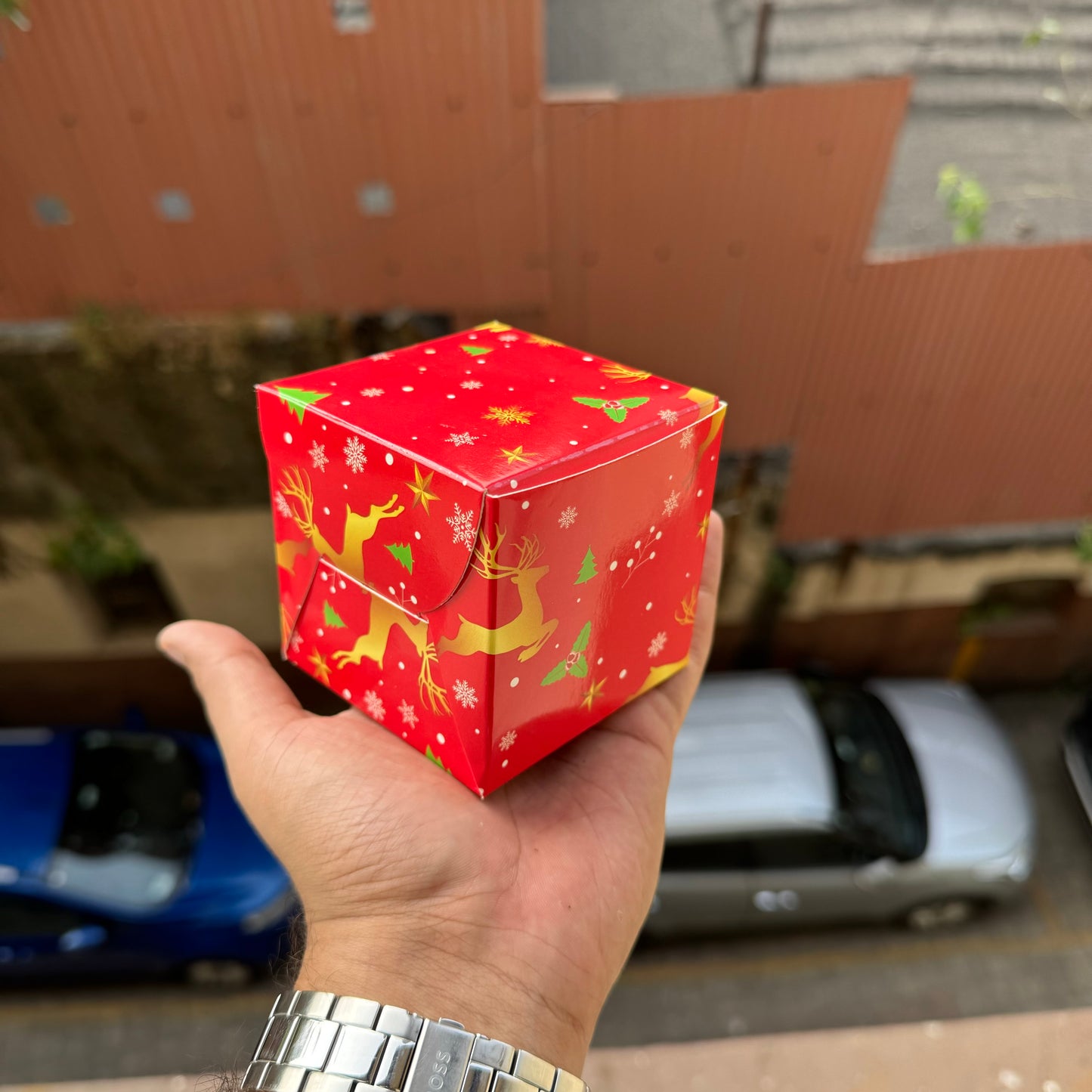 Square Red Christmas Box