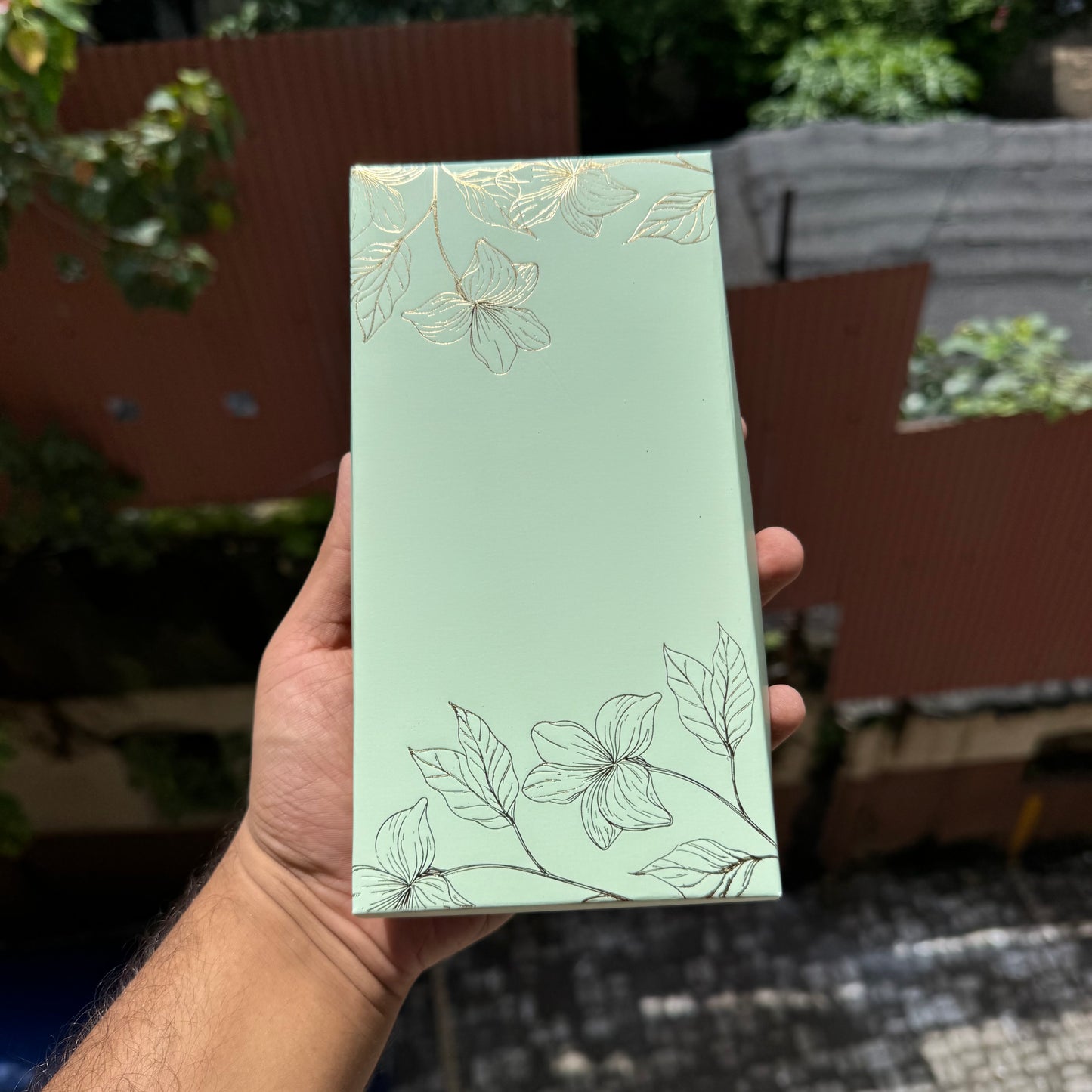 Pastel Petals Collection - 8 Cavity Size Brownie Box Mint Green (10pc) Top Bottom