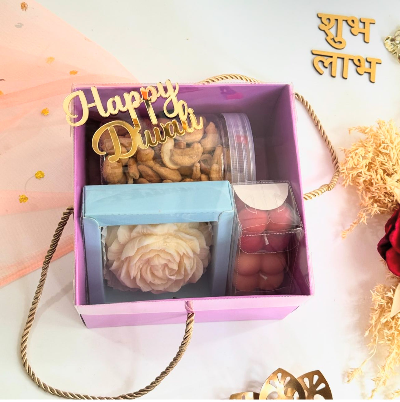 Hamper String Box With Transparent Lid 8x8x4 (10pcs)