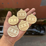 Christmas Acrylic Coins (5pc)