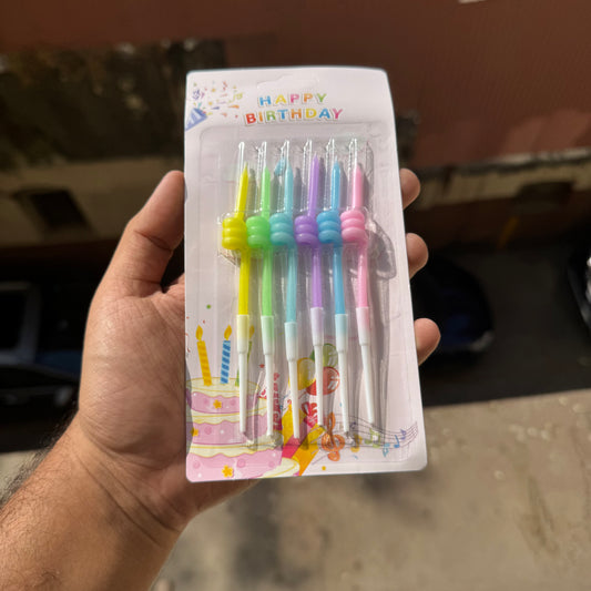 Pastel Spiral Candle