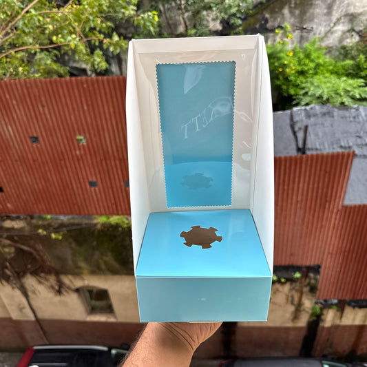 Trending Cone Cake Box Blue