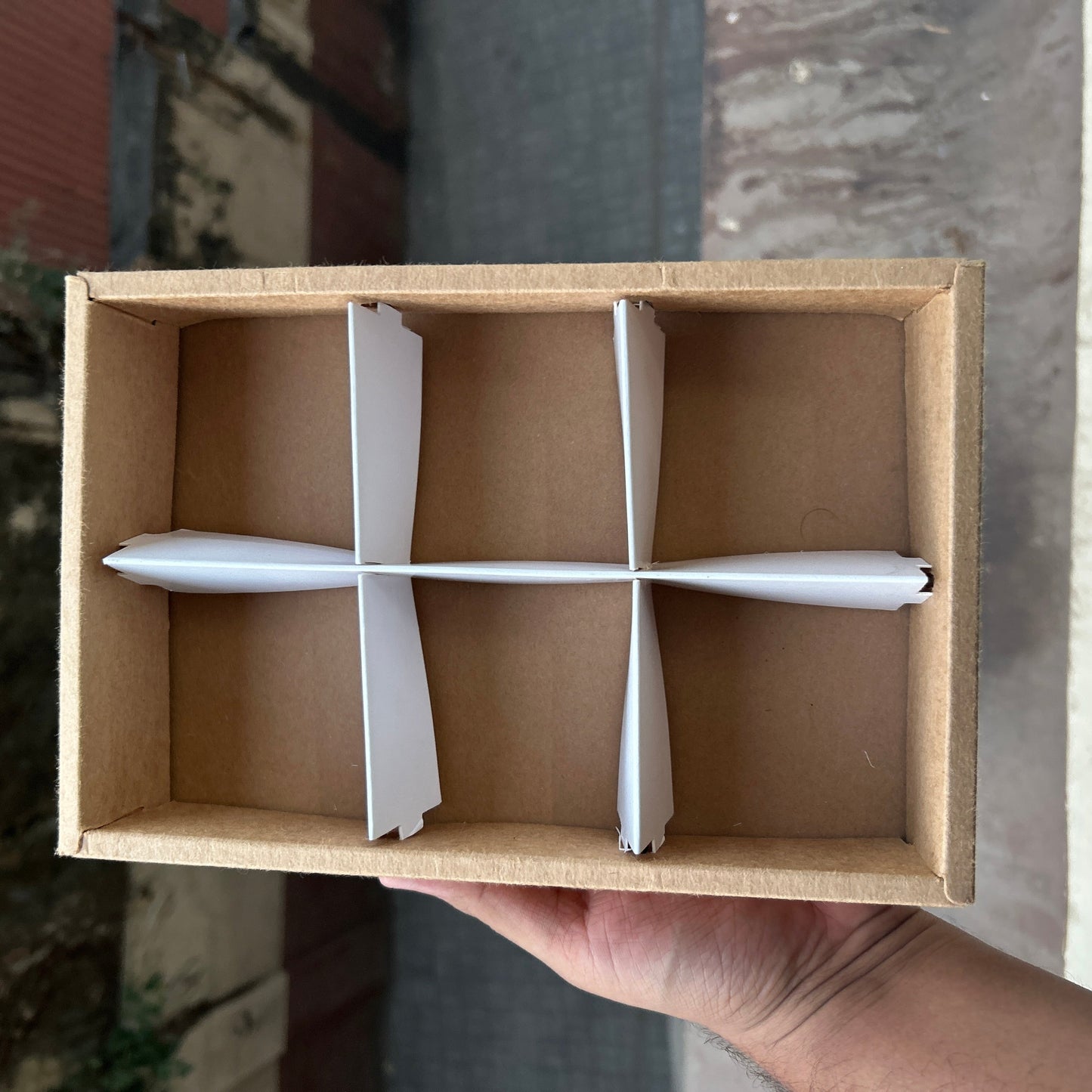 6 Brownie Partition Box Gold 1pc