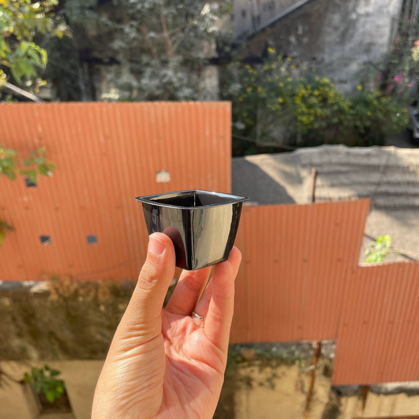 Square Mousse Container 60ML PS18 Black (10pc)