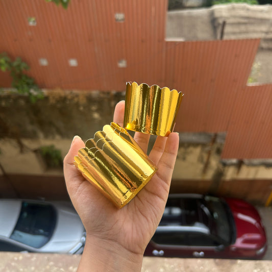 Small Gold Ready To Bake Cups Cupcake Liner (50pc)