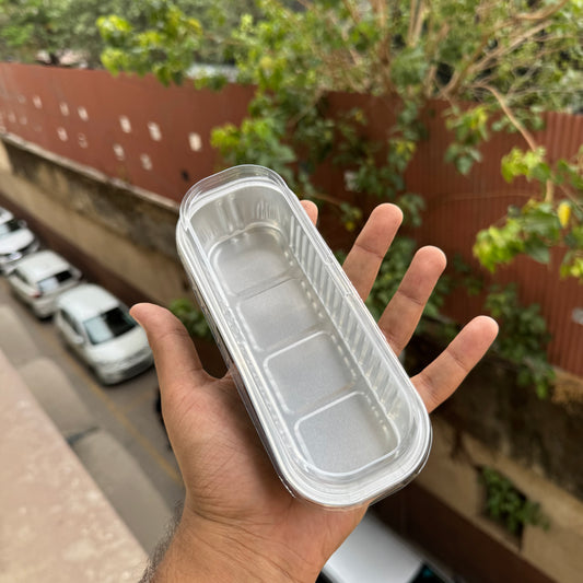 Rectangle Foil Container Blue (10pc)