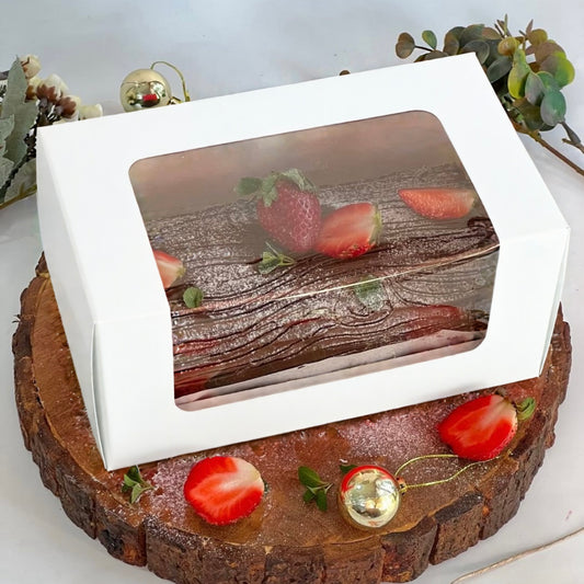 Slider Plum / Loaf Box with Inner Tray (10pc) White - Big • 9x5x4inch