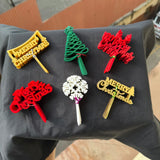 Merry Christmas Acrylic Topper / Tag (10 pc) • ANY DESIGN SURPRISE ME