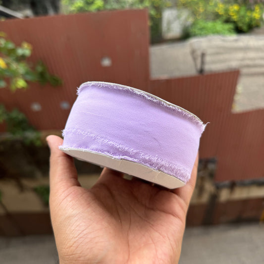 Lilac Chiffon Ruff Edge Ribbonh