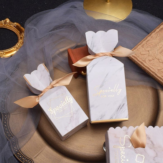 Pretty Standup Design Box For Chocolate / Candles / Jewellery (10pc) with ribbon