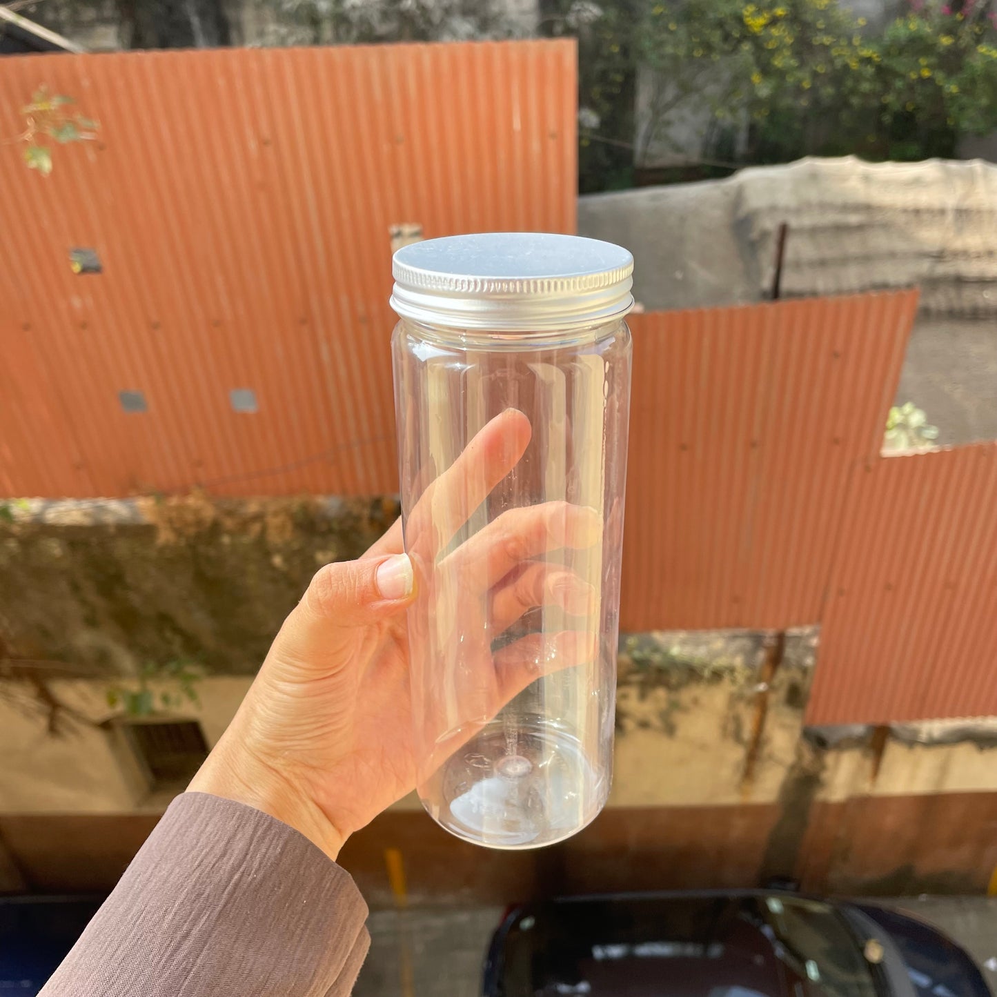 Plastic Jars With Silver Cap (250ml)