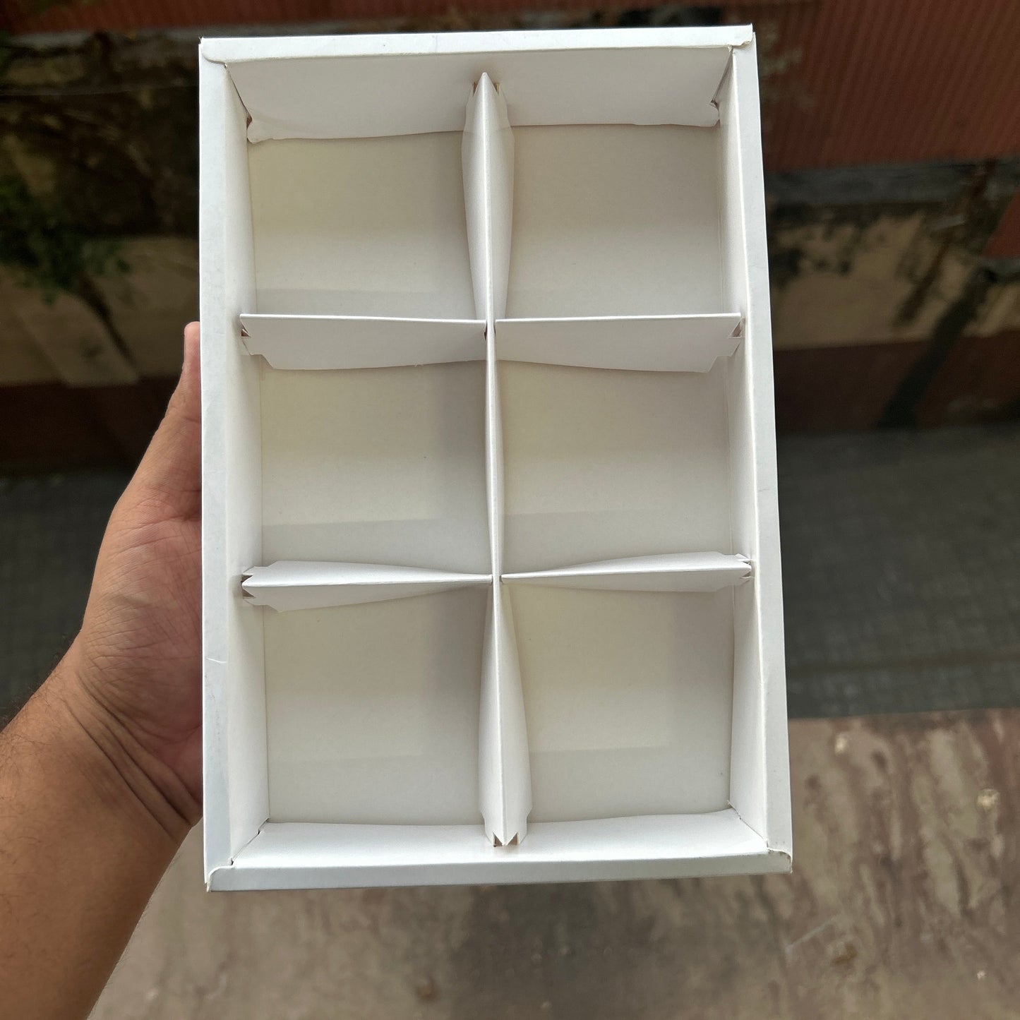 6 Brownie Partition Box Gold 1pc
