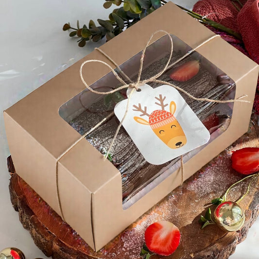 Slider Plum / Loaf Box with Inner Tray (10pc) Kraft - Big • 9x5x4inch