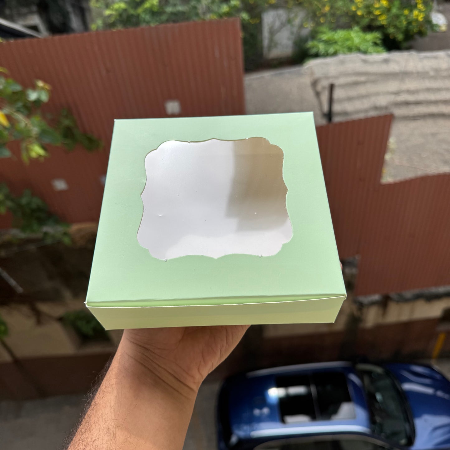 Pastel Mint Green 4 Brownie Box (10pc)