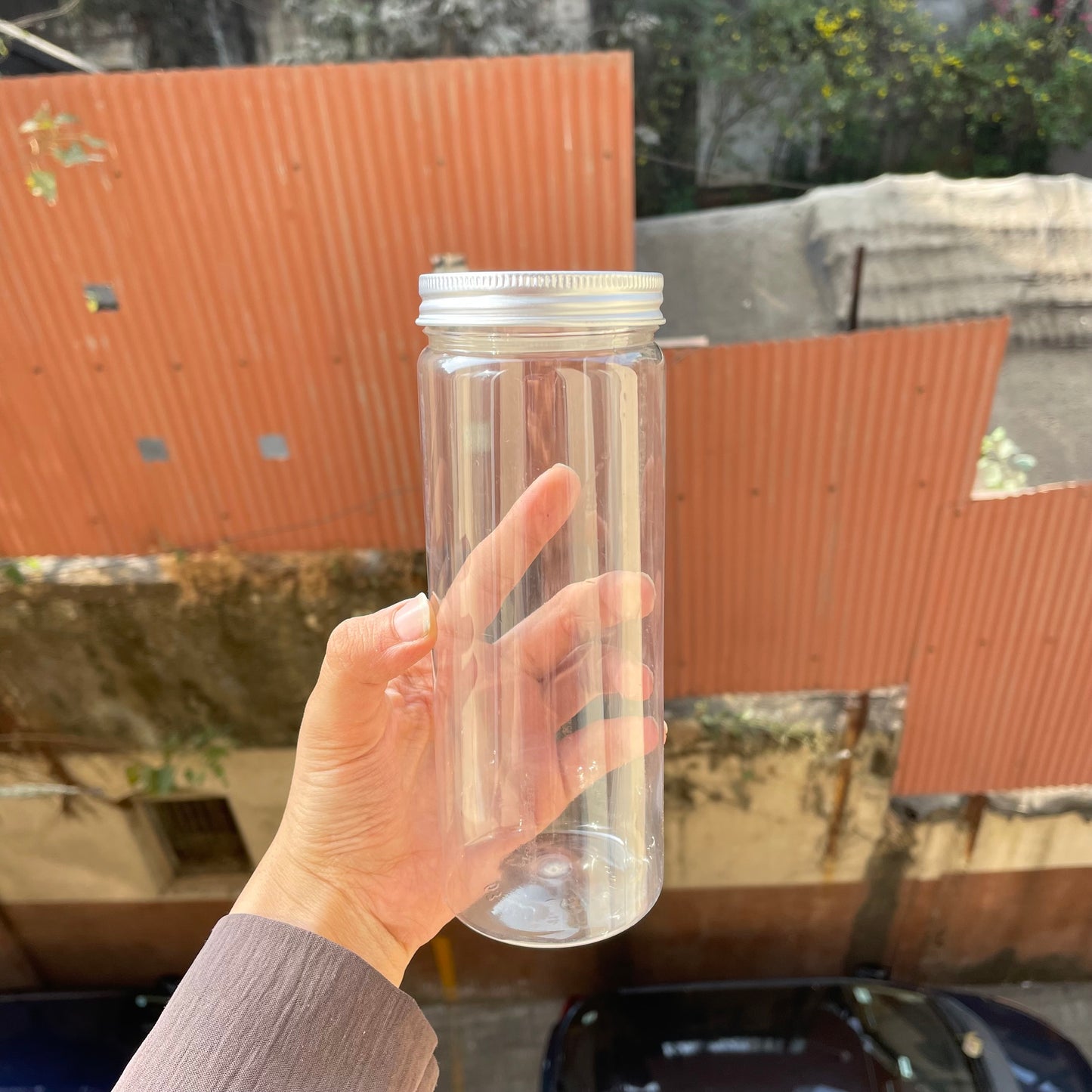 Plastic Jars With Silver Cap (250ml)