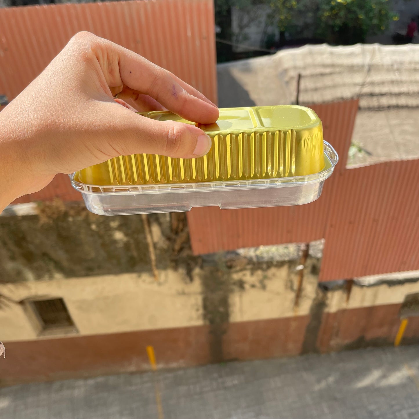 Rectangle Foil Container Gold (10pc)