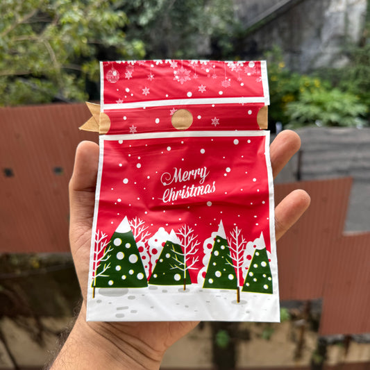 Christmas Ribbon Candy / Cookie Pouch Bag - 50pcs in a pack