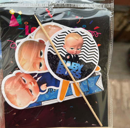 Boss Baby Paper Theme Cake Topper