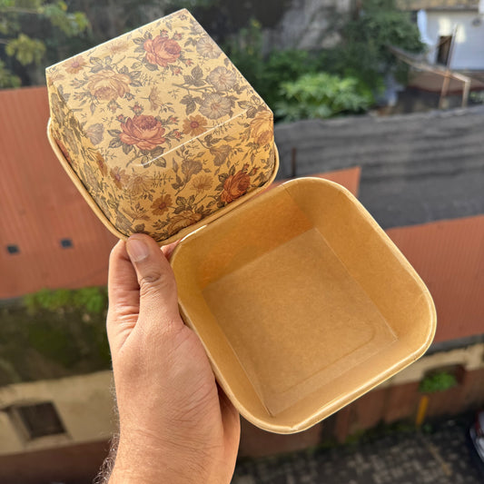 Brownie / Tea Cake Bake and Serve Vintage Floral (10pc)