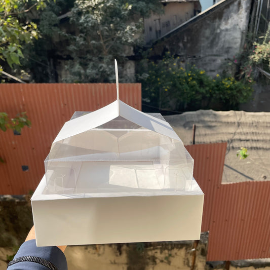 Hamper Box With Transparent Lid And Handle (10pc)