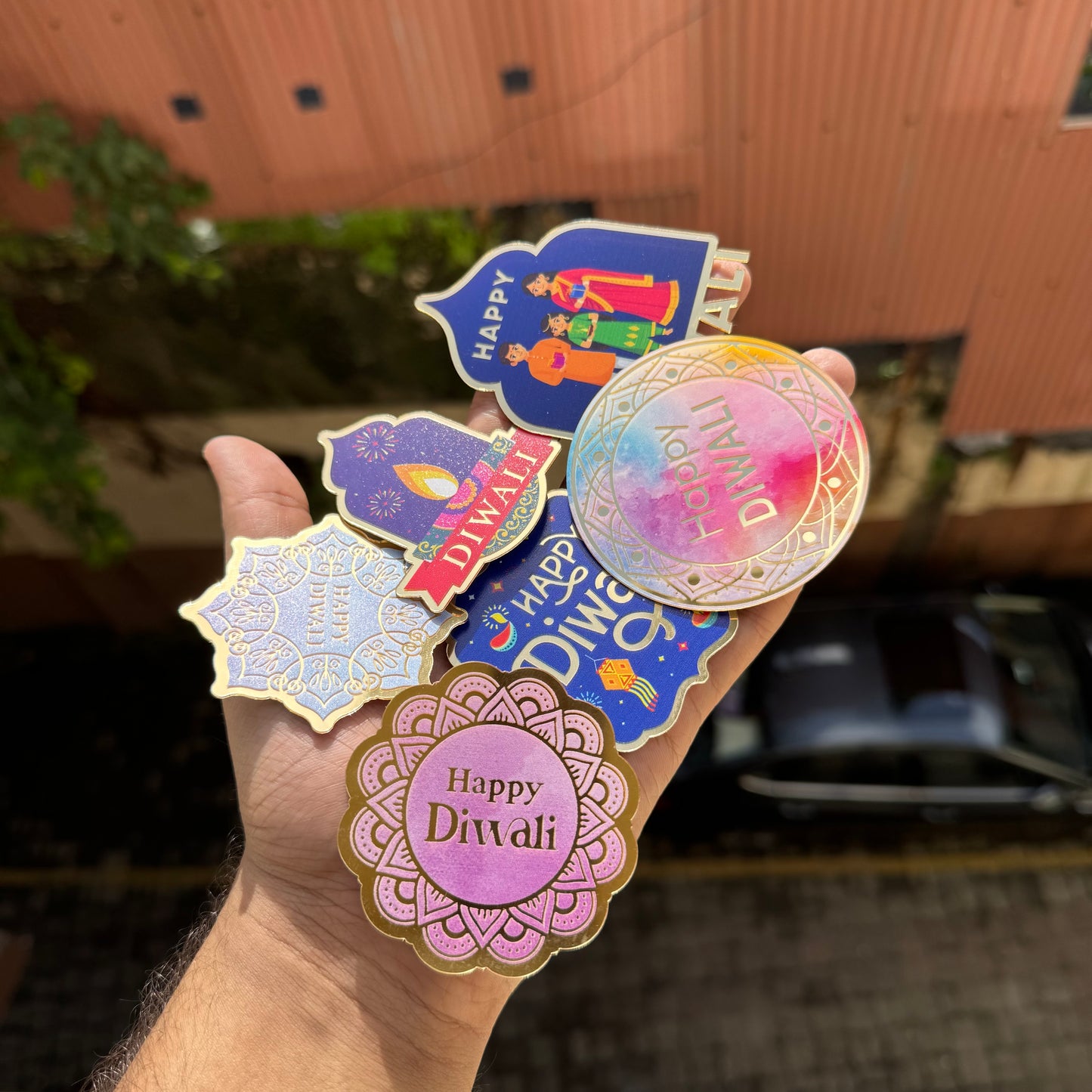 Printed Acrylic Diwali Charms