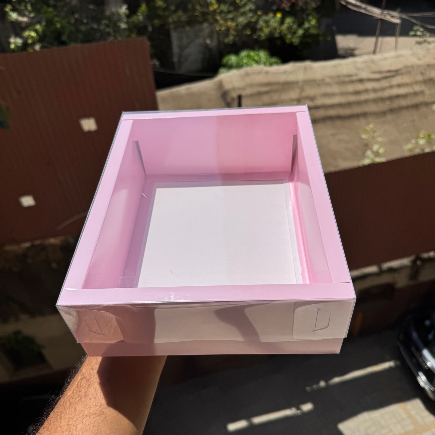 Pink Hamper Box With Lid