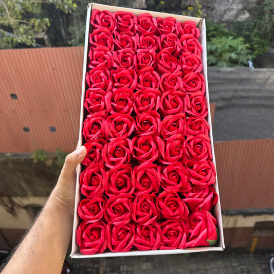 Scented Soap Roses Artificial Flower For Cake Decoration (50pc)