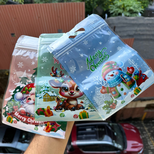 Multi Transparent Candy / Treat Seal Bag With Handle (50pc)