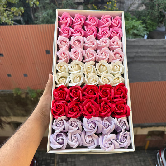 Scented Soap Roses Artificial Flower For Cake Decoration (50pc)