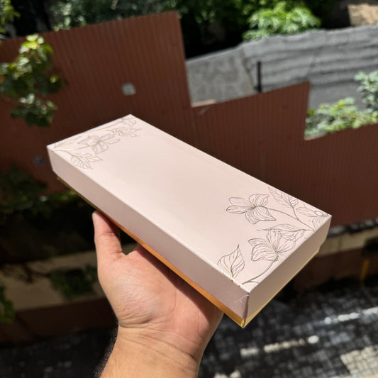 Pastel Petals Collection - 10 Cavity Size 4 Brownie Box Peach (10pc) Top Bottom