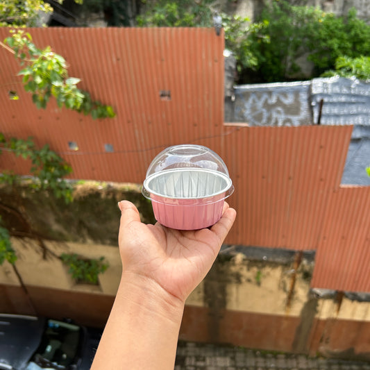 Pink Round Foiled Bakeable Cup (10pc)