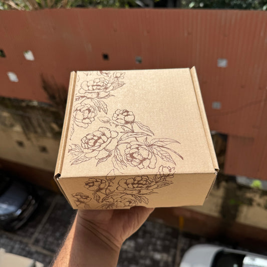 Square Floral Corrugated Box (10pc)