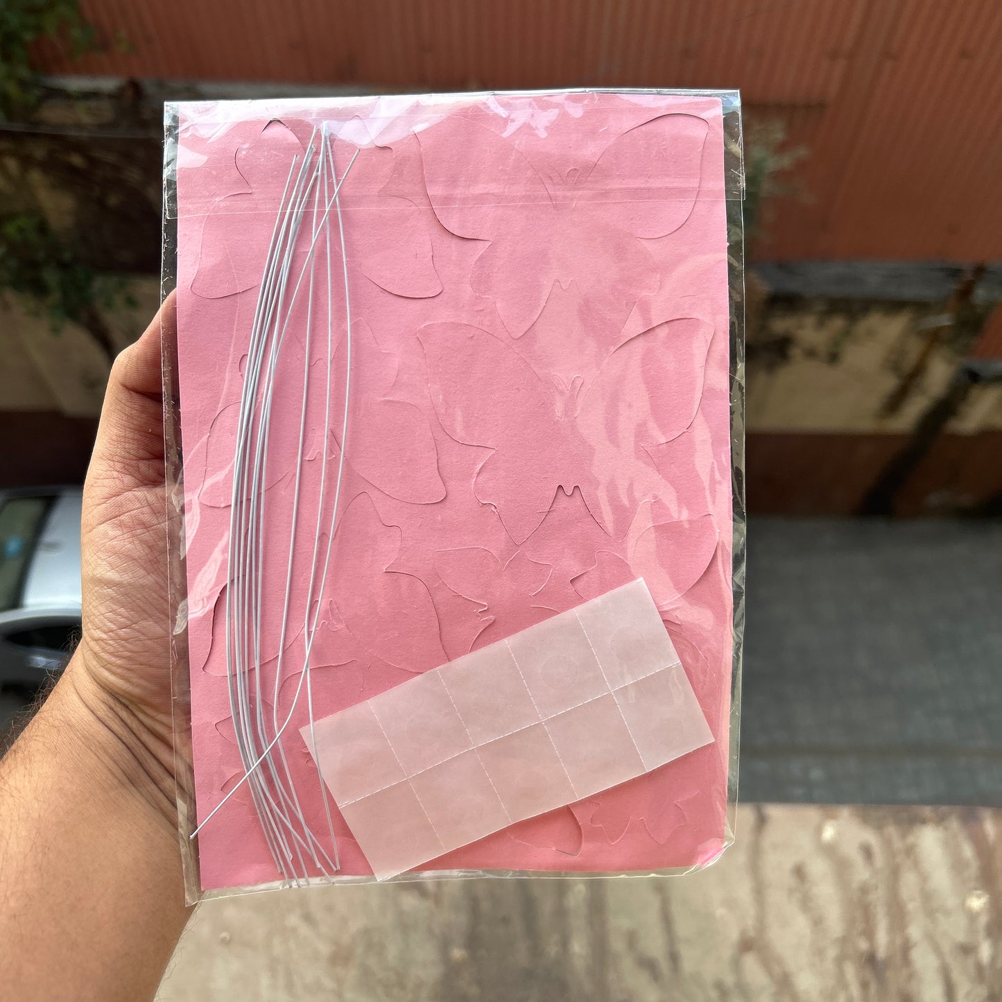 Pink Paper Butterflies For Cake Decor